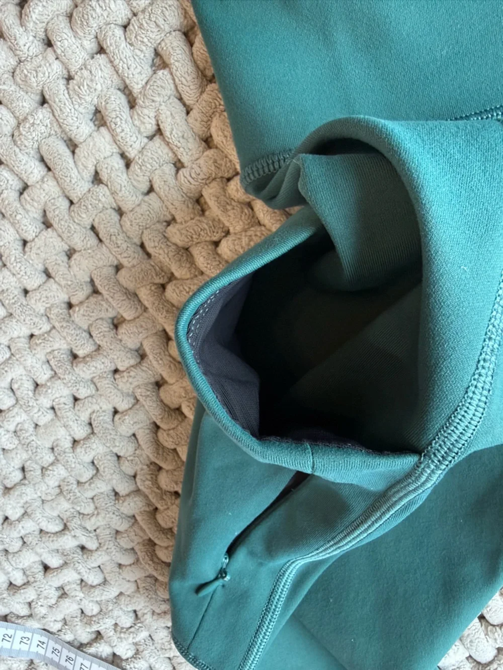 Athleta | Women’s All In Zippered Pocket 7/8 Leggings Teal | Small
